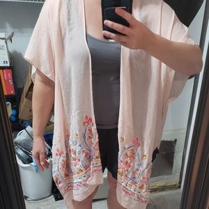 Anthropologie Everything in Love Sheer Embroidered Vest